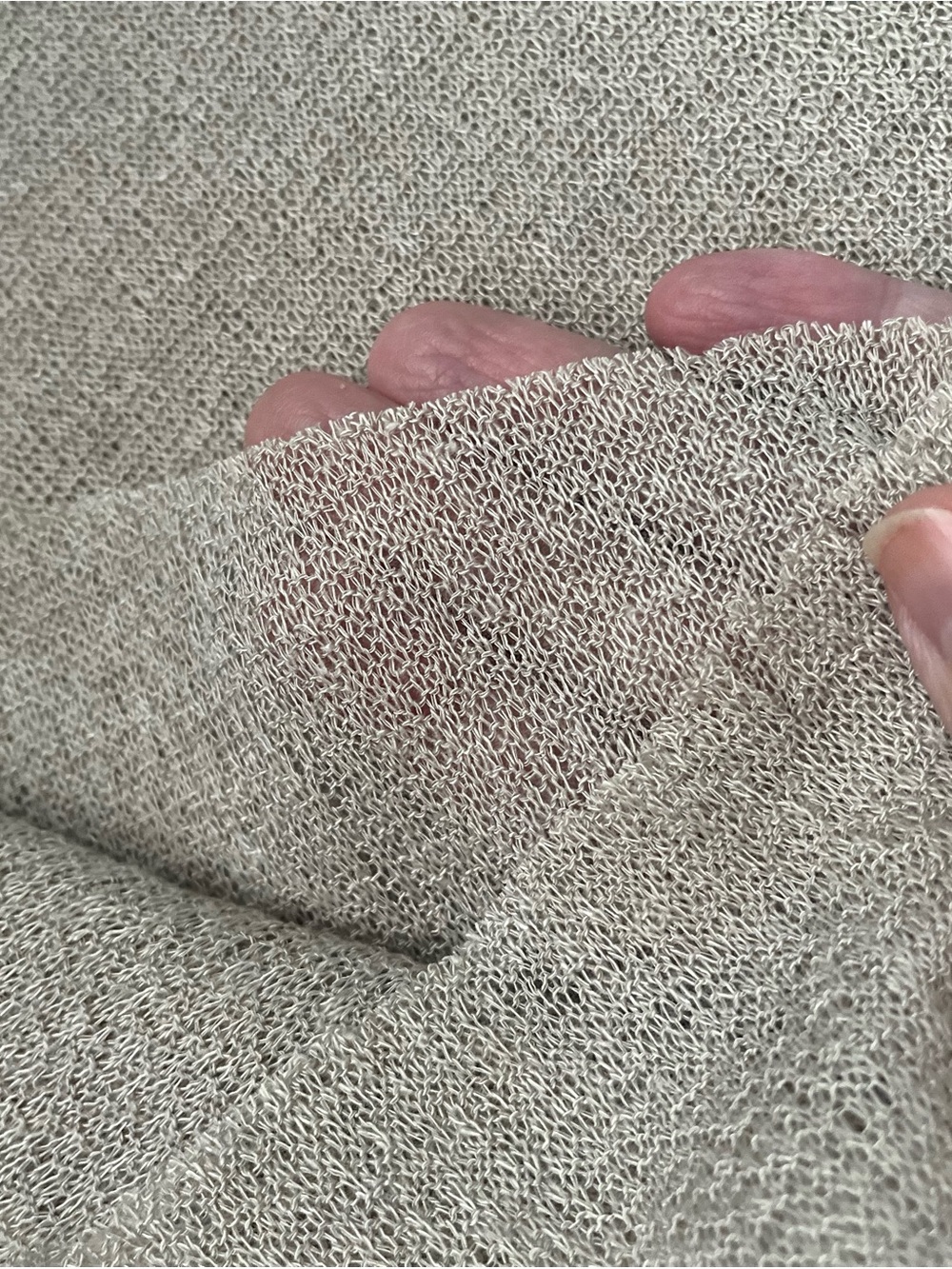Fabric very light weight synthetic blend sheer